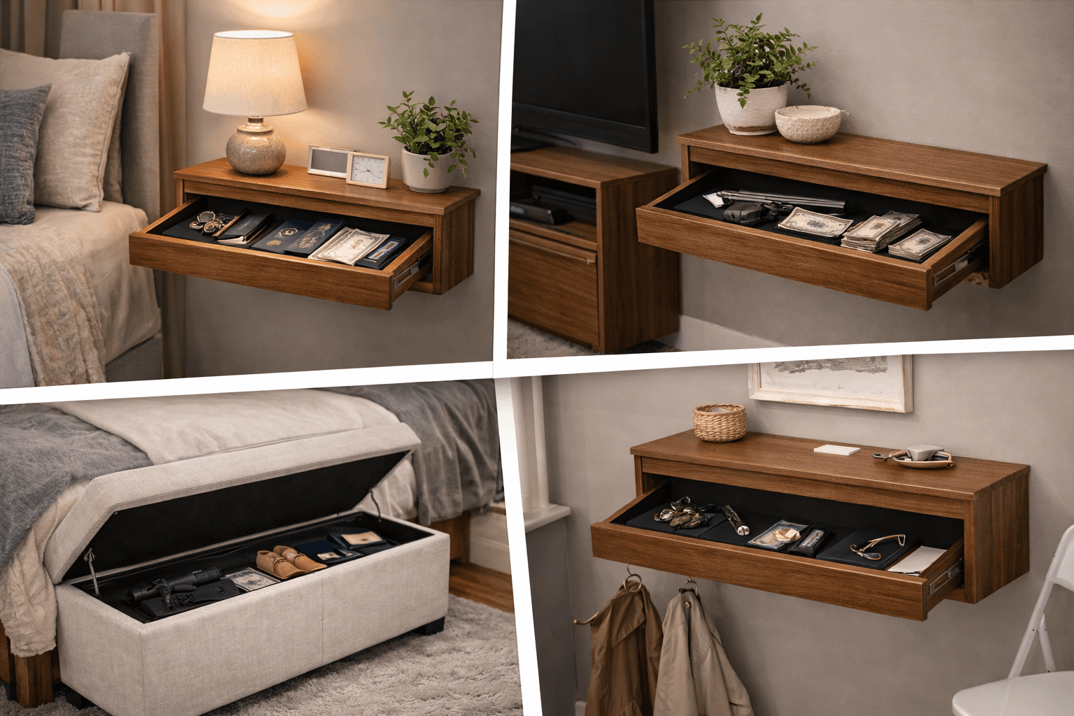 Shelf with Concealed Storage