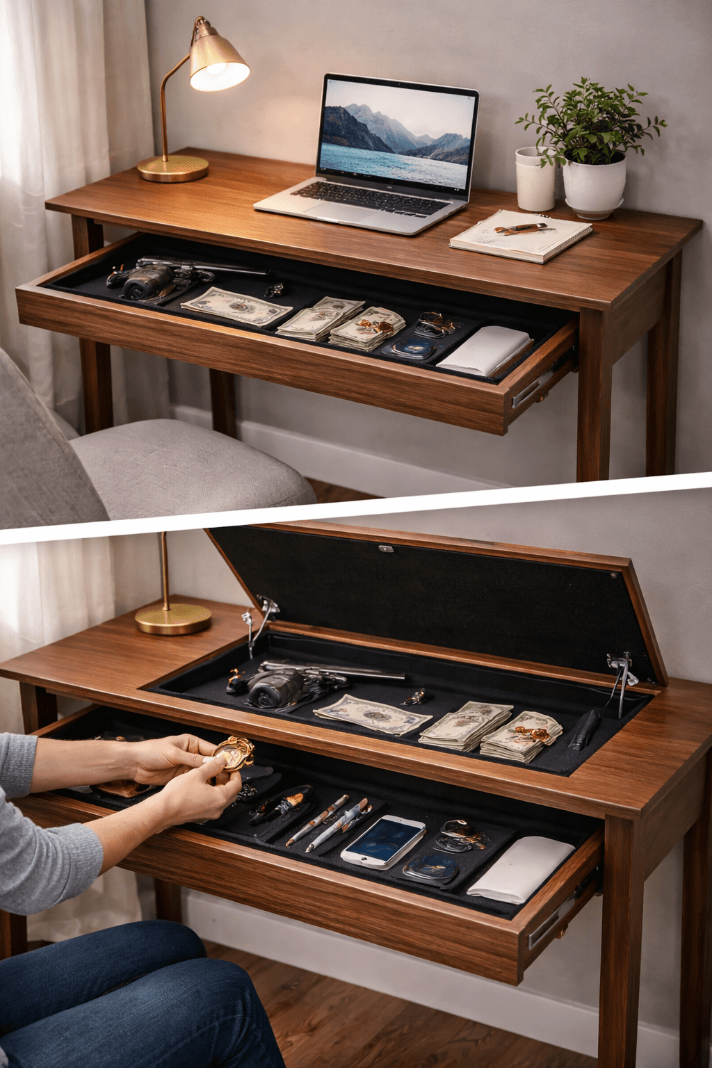 Desk with Secret Compartment